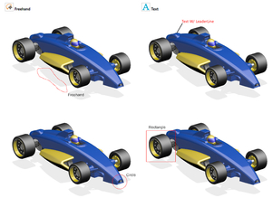 NX DMU Markup - dokumentace stádií návrhu