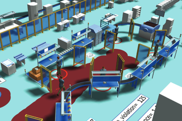 Plant Simulation - AXIOM TECH - social distancing