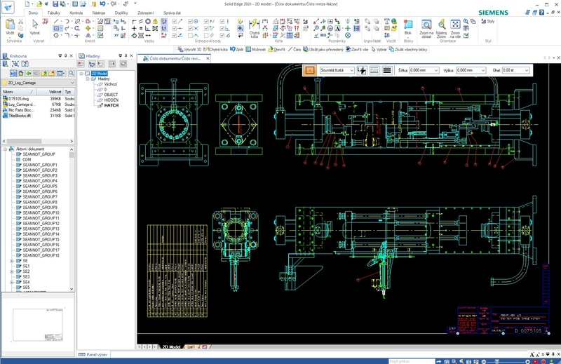 Solid Edge CAD systém 2D drafting od AXIOM TECH 
